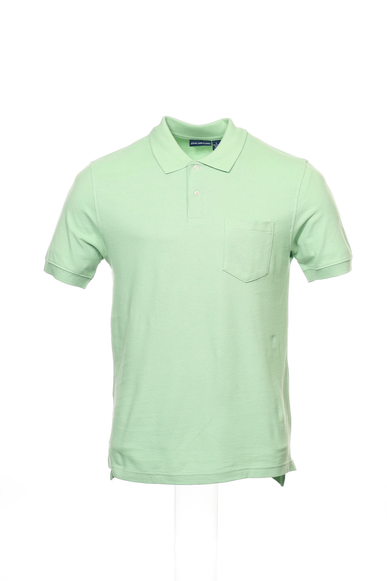 light green polo shirt