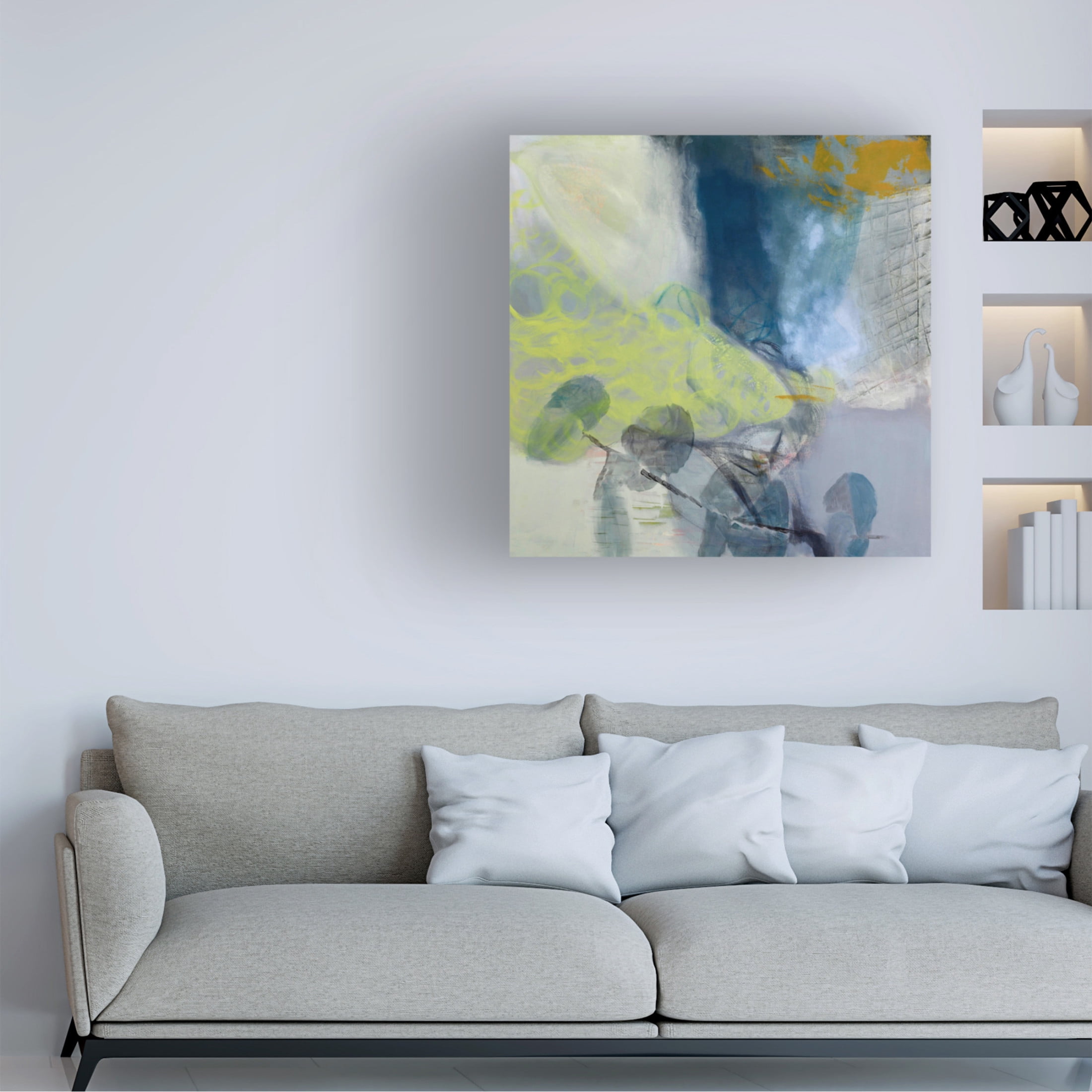 Canvas Wall Art - Jayne Walther 'Clearing Space' Wall Art for Living Room, Bedroom, or Office Décor by Trademark Fine Art - 18 x 18 Inches