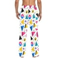 thumbnail image 4 of FORMRS Mens Pajama Pants with Pockets Sleepwear Lounge Bottoms Sizes S-2XL, Yellow Retro Shapes, 4 of 7