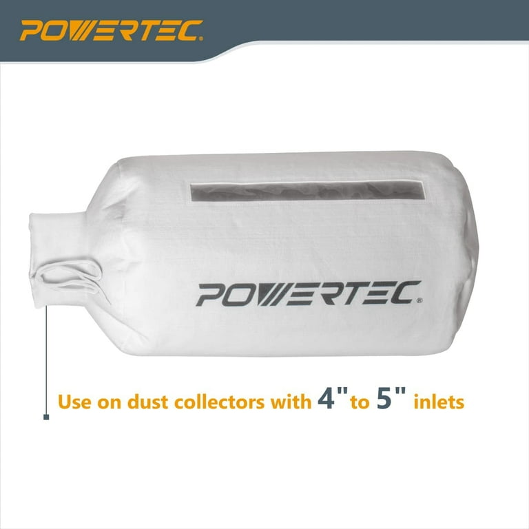 POWERTEC 70334 Dust Filter Bag for Wall Mount Dust Collectors, 1 Micron,  For Grizzly, Shop Fox, Rockler Delta, Wen, and POWERTEC DC5371/ 5372 