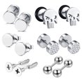 thumbnail image 2 of Juego de pendientes para hombre, expansión de orejas postizas, pendientes sencillos y atmosféricos para mujer, 2 of 5