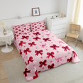 thumbnail image 4 of Erosebridal Kids Red Ribbon Bedding Toddler Comforter Set, Cute Bow Down Comforter, Cartoon Bow-tie Decor, Reversible 2pcs, 4 of 7