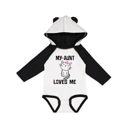 

Inktastic My Aunt Loves Me Kitty Gift Baby Girl Long Sleeve Bodysuit