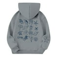 thumbnail image 7 of Goindgs Hoodie Kids Girls' Sweaters Sweatshirt Soft Pullover Ocean Themed Duplex Printed with Hood for School Outdoor Shirt Preppy Tween Girl Cute Grey-13-14 T, 7 of 7