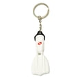 thumbnail image 1 of Yuarrent Llavero Mini aletas de buceo diseño personalizado mar tema Kayak colgantes regalo llavero titular mochila etiqueta monedero Deportes acuáticos Blanco, 1 of 6