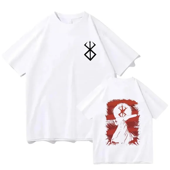 Berserk T-shirt Guts Tshirt Men Cool Manga Japanese Anime Women Cotton Tee Harajuku Manga Hip-hop Oversized T Shirt Clothes Tops