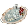 thumbnail image 3 of LZYMSZ Decorative Mirror Tray, Vintage Oval Display Tray for Perfume, Makeup, Jewelry, Cosmetic Tray, Serving Tray for Dressing Room, Bedroom, Living Room(Gold), 3 of 8