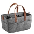 thumbnail image 1 of Bolso de fieltro con múltiples compartimentos para pañales de bebé, cesta de almacenamiento para guardería, ideal para viajes, gris, 33 x 15 x 18 cm, 1 of 3