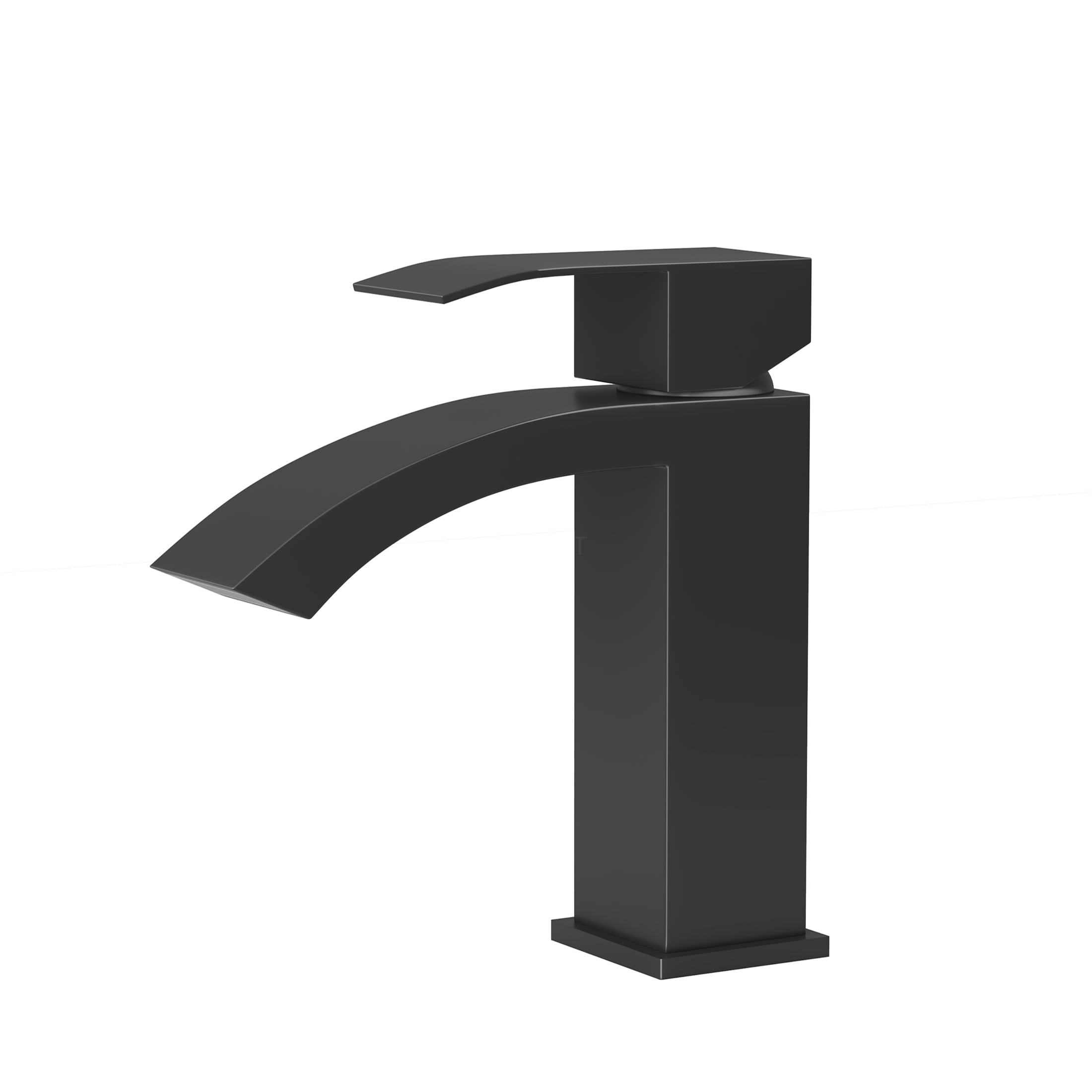 JERFIT Single Handle Bathroom Sink Faucet, 6.68" Matte Black Modern Vessel Vanity Faucet with Ceramic Cartridge, CUPC Certified