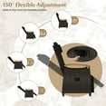 thumbnail image 6 of Costway 2 PCS Patio Wicker Recliner Chair with Adjustable Backrest & Footrest Flip Side Table, 6 of 9