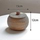 thumbnail image 2 of Round Rattan Box with Lid, Hand Woven Storage Box, Multifunctional Desktop Tray Storage Basket Decoration suitable for Home, 2 of 5