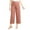 Orange, variant on AOMPMSDX Women Stretch Twill Cropped Wide Leg Pant Women’s High Waist Casual Wide Leg Pants Brown S