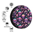 thumbnail image 4 of KLL cartoon Skull rainbow space Pattern 14-17 inch Spare Tire Cover Universal Wheel Protector for Truck SUV Trailer Camping Rv Tire Covers-, 4 of 6
