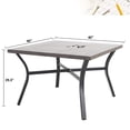 thumbnail image 4 of Sophia & William Wood-like Metal Rectangular Outdoor Dining Table for 4 Chairs, 4 of 5