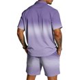 thumbnail image 6 of Hearthz Mens Summer Track Suits 2 Piece Shorts Sets Gradient Print Short Sleeve Button Down Shirt and Beach Shorts Set Summer Vacation Outfits for Men with Pockets, 6 of 6