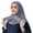 Gray_047, variant on Women Fashion Instant Muslim Turban Hijab with Full Cover Snap Fastener Breathable Headscarf Bonnet Cap Turban Hat Shawl