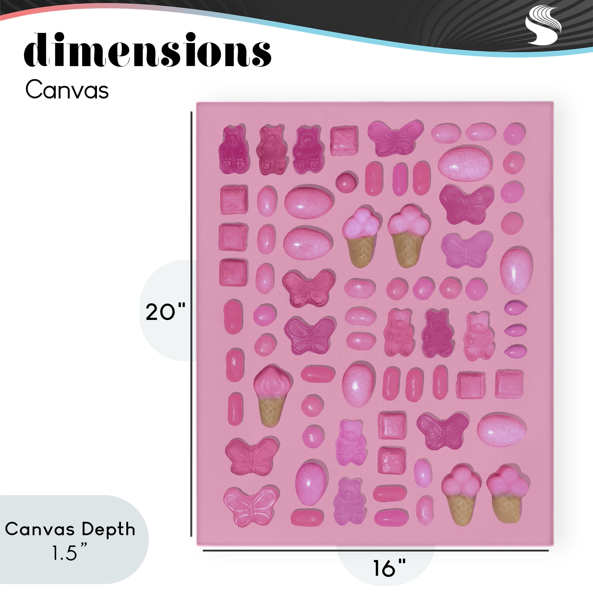 Stupell Industries Pink Toned Candies Canvas Wall Art, design by LISH Creative