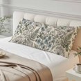 thumbnail image 4 of Botanical Herbs Vintage Body Pillow Cover 20 x 54 Inch Decorative Pillow Cover Green Floral Leaves Summer Lumbar Pillowcase Seasonal Rectangle Cushion Case for Couch Sofa Bed Living Room, 4 of 9