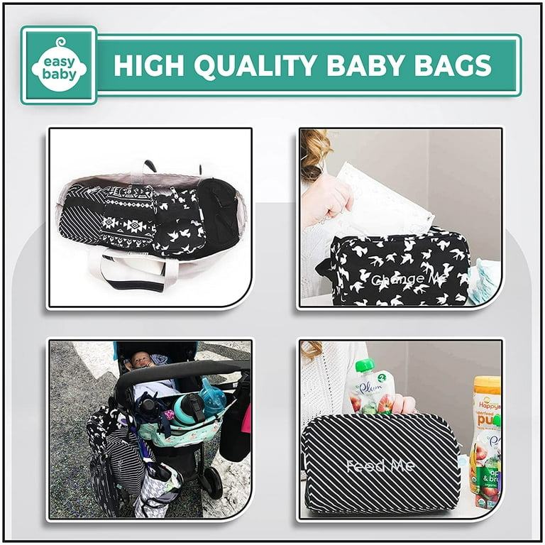 Easy Baby Travelers Diaper Bag Packing Organizers Cubes Folders for Baby Items 4 Pack Brooklyn