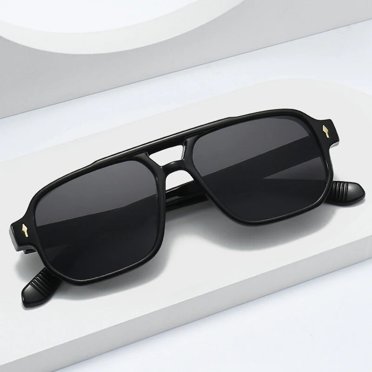 Retro Double Bridges Square Men Sunglasses Fashion Clear Gradient Shades UV400 Women Sun Glasses - Product Details