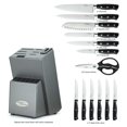 thumbnail image 2 of Kitchen Knife Set-Marco Almond® KYA31 Japanese Knife Set, 14 Pieces Cutlery Set Kitchen Knife Block Sets with Built-in Sharpener, Full Tang Knife Sets for Kitchen with Block, 2 of 2