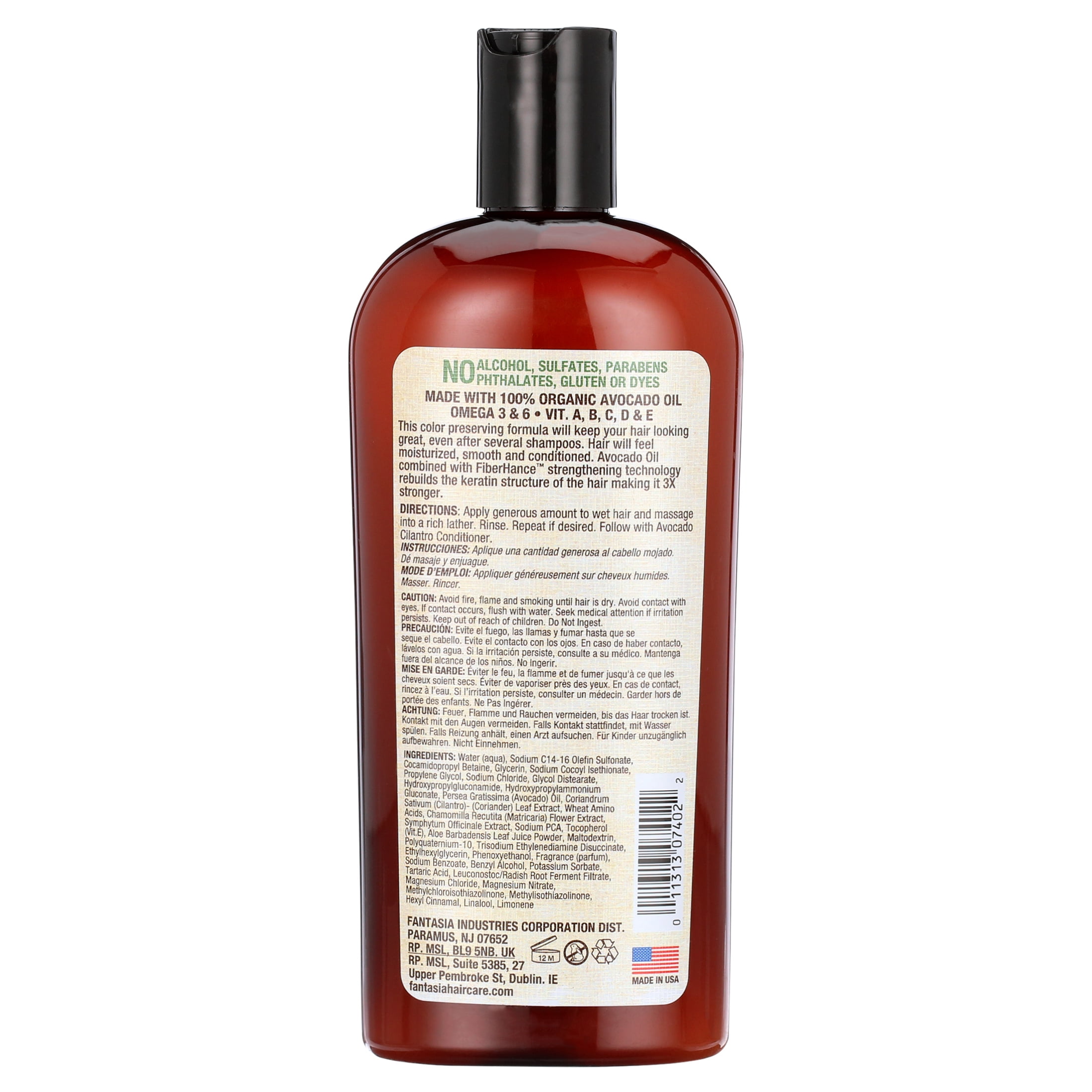 (2 pack) FANTASIA Avocado & Cilantro Shampoo 355ml/12oz