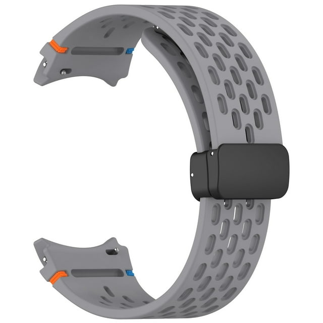 BotaniNest 22MM FE Silicone Sports Watch Band With Fold Over Clasp Breathable Hole Design