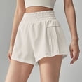 thumbnail image 5 of Maqroz Womens High Waisted Athletic Shorts Pleated Side Panels Lightweight Breathable Summer Casual Outfits for Running Gym Workout Tennis with Pockets, 5 of 5