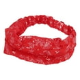 thumbnail image 5 of Unique Bargains 1 Pc Headband Flowers Thin Lace Wide Hairband for Women Red, 5 of 5