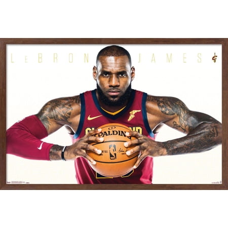 NBA Cleveland Cavaliers - Lebron James 17 Wall Poster, 14.725" x 22.375", Framed