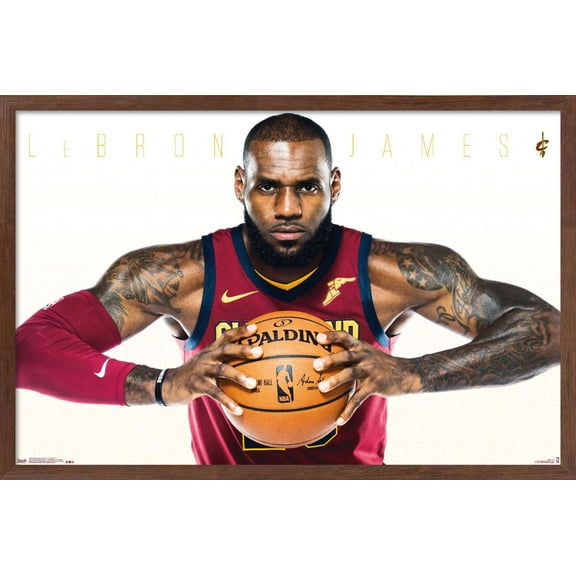 NBA Cleveland Cavaliers - Lebron James 17 Wall Poster, 14.725" x 22.375", Framed