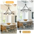 thumbnail image 5 of Black Chandelier,8 Light Farmhouse Chandeliers for Dining Room Light Fixtures Over Table,Industrial Hanging Lighting with Elliptical halo for Living Room Kitchen Island Bathroom Entryway Bedroom, 5 of 7