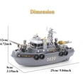 thumbnail image 5 of Juguete de barco patrullero, modelo de barco eléctrico, juguete, barco de la guardia costera, barco militar, juguete, modelo de buque de guerra, juguete acuático (barco patrulla), 5 of 5