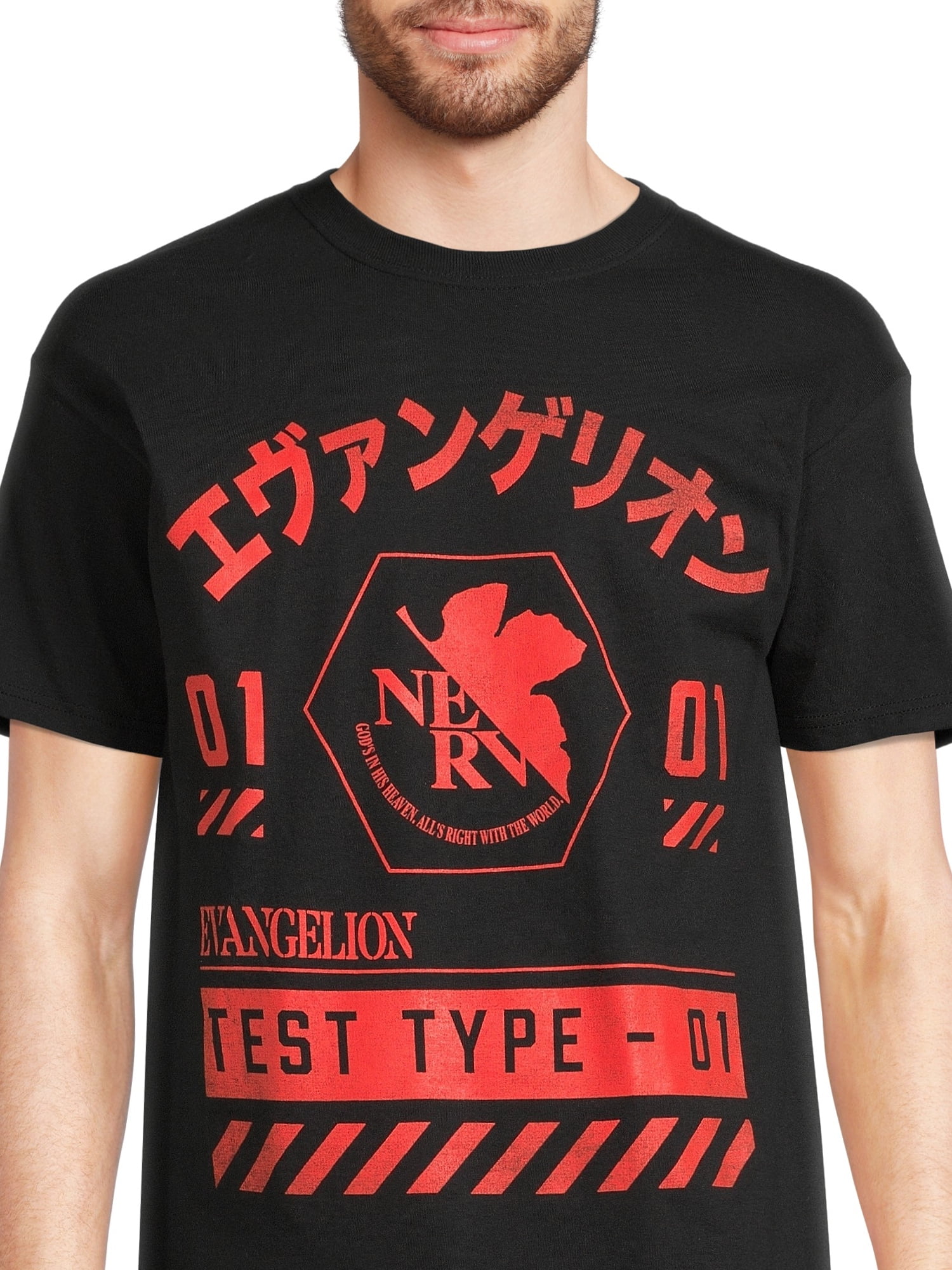 Neon Genesis Evangelion Anime Men's & Big Men's Graphic Tee Shirts