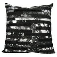 thumbnail image 2 of Michael Amini Metallic Thin Stripes Natural Hair on Hide Black/Silver Throw Pillow, 2 of 2