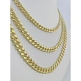 thumbnail image 2 of 10k Miami Cuban Chain Yellow Gold Necklace 6mm-8mm 20-30 Inches Real Men Women (length:22; width:6mm;), 2 of 7