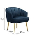 thumbnail image 6 of Morden Fort Velvet Barrel Chair Accent Armchair Living Room Bedroom Blue, 6 of 6