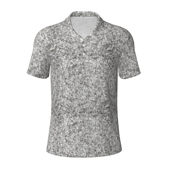 Kuqiui Mens Golf Polo Shirt Dry Fit Performance Sport Short Sleeve Golf Polo Shirts for Men-Silver Glitter