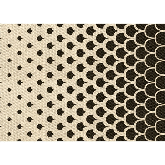 Ahgly Company Indoor Rectangle Patterned Milk Chocolate Brown Area Rugs, 4' x 6'