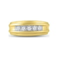 thumbnail image 2 of Diamond Princess 14kt Yellow Gold Mens Round Diamond Wedding Channel Set Band Ring 1/2 Cttw, 2 of 4