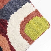 Rugsotic Carpets Hand Tufted Wool Area Rug 4x6 Rectangle Multicolor Modern High Pile Anti Skid Durable