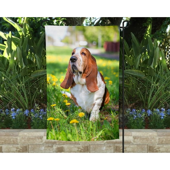 Basset Hound Garden Flag