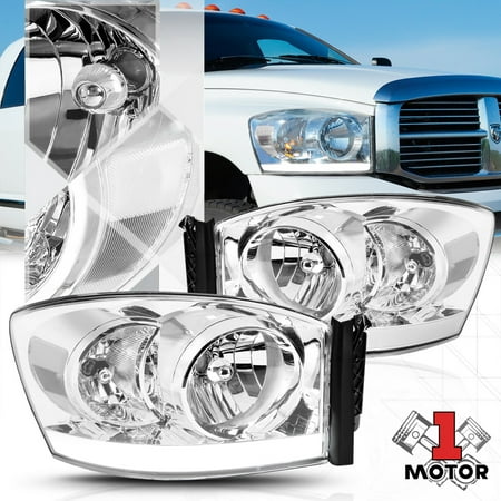 Chrome Housing Headlight Led Drl Clear Signal For 06 09 Dodge Ram Chrome Housing Headlight Led Drl Clear Signal For 06 09 Dodge Ram 1500 2500 3500 07 08