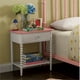Furniture of America Table de Chevet Enfant Janey 1 Tiroir en Rose et Blanc – image 2 sur 4