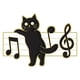 thumbnail image 1 of Broche de aleación con diseño de notas de piano y gato negro, para ropa, bolso, abrigo, botón decorativo, insignia, 1 of 6