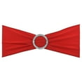 thumbnail image 1 of Unique Bargains 14'x5' Stretch Chair Sashes Bows Chair Bands Sashes with Buckle Slider Red 25 Pack, 1 of 5