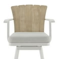 thumbnail image 5 of Hazel Outdoor Swivel Counter Stool in Aluminum with Teak Wood, 5 of 8