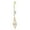 Gold, variant on AVORA 10K White Gold Simulated Diamond CZ Dangling Flame Belly Button Ring Body Jewelry (14 Gauge)