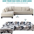 thumbnail image 5 of CJC L Shape Sofa Covers Sectional Sofa Couch Covers 2Pcs Stretch Sofa Slipcovers with 4Pcs Pillowcases for L-Shape 3+3 Seaters, 9 Colors, 5 of 9
