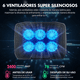 thumbnail image 2 of Base Enfriadora Para Laptop Con 6 Ventiladores De Computador Xtellar negro, 2 of 4